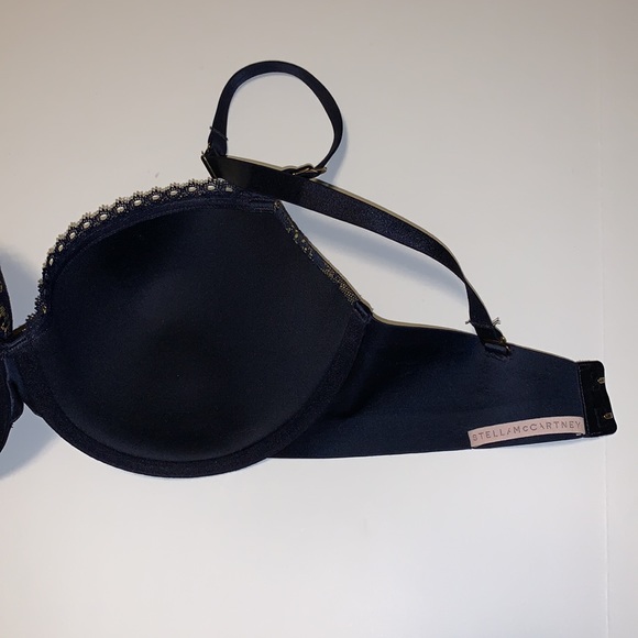 Stella McCartney Navy Blue and Golden Yellow Lace Bra - Women’s Size 32E / E32 - Picture 8 of 11